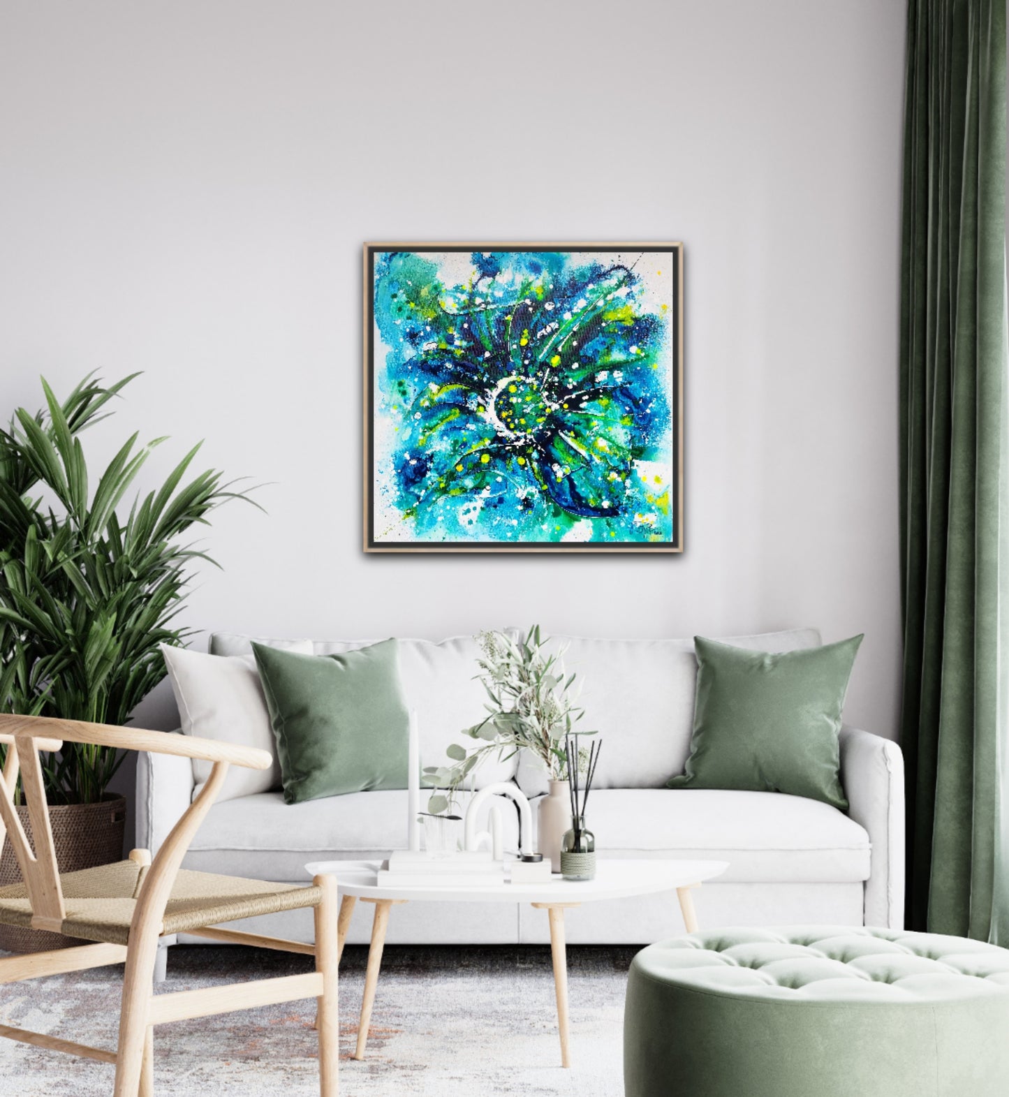 Aquamarine | 80 x 80 cm