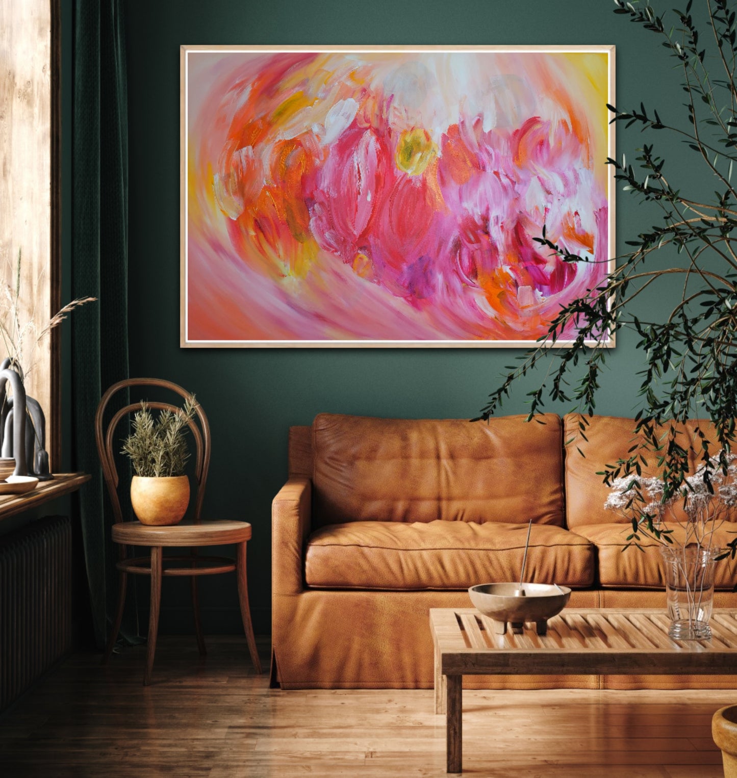 Flaming Bloom | 130 x 90 cm