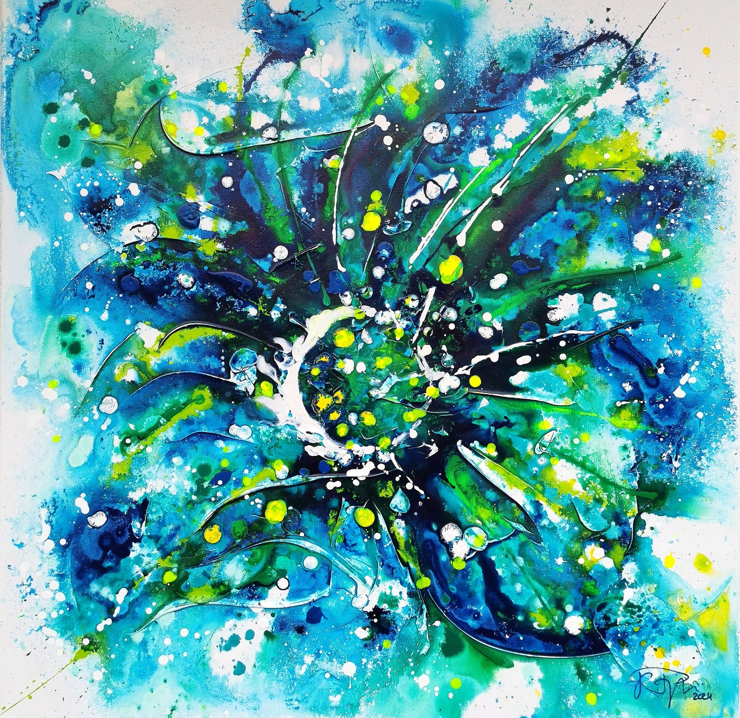 Aquamarine | 80 x 80 cm