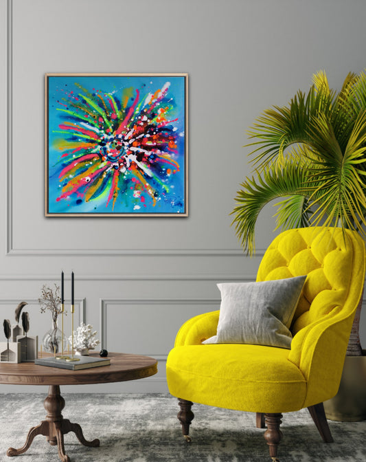 Tropical Splash | 80 x 80 cm | 2024 - Pipari Art 
