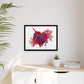 Splash Heart Framed Canvas Print
