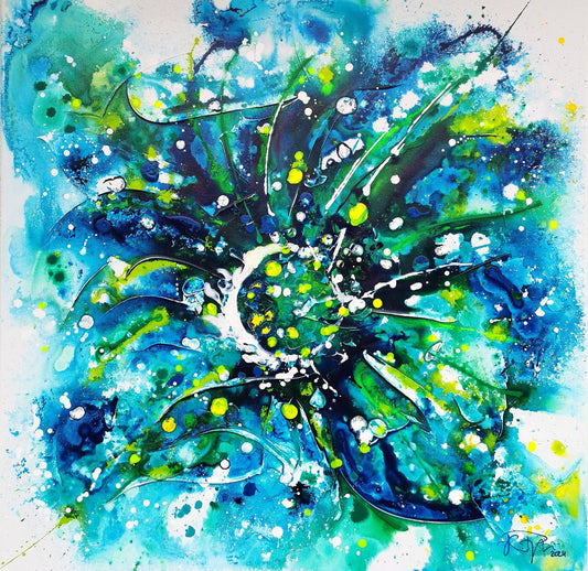 Aquamarine | 80 x 80 cm - Pipari Art 